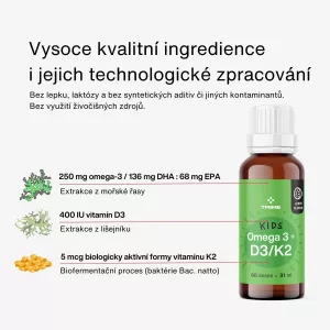 Omega 3 + D3/K2 pro děti - 31ml Trime s.r.o.