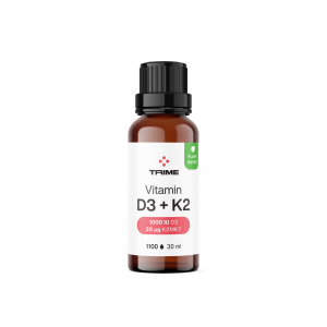 Vitamín D3 & K2, 1000 IU   D3 / 25microg K2-MK7  1000 kapek