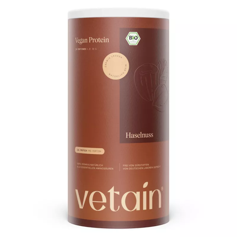 Veganský protein BIO (600g) - lískový oříšek Vetain GmbH