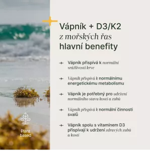 Calcium + D3/K2 90 kapslí Trime s.r.o.