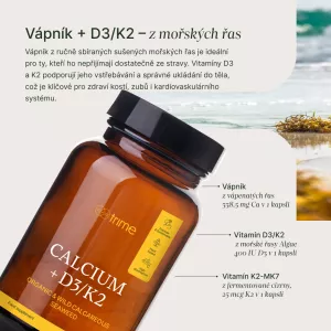 Calcium + D3/K2 90 kapslí Trime s.r.o.