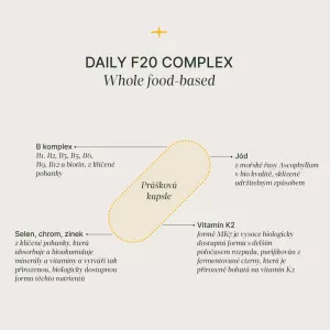 Daily F20 Complex – multivitamín s vitamíny D3, K2 a minerály, 120 + 60 kapslí Trime s.r.o