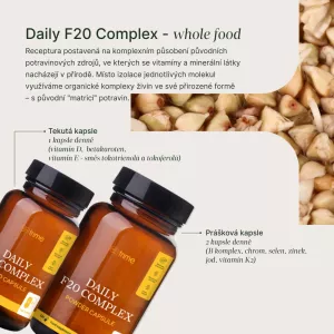 Daily F20 Complex – multivitamín s vitamíny D3, K2 a minerály, 120 + 60 kapslí Trime s.r.o