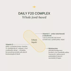 Daily F20 Complex – multivitamín s vitamíny D3, K2 a minerály, 120 + 60 kapslí Trime s.r.o