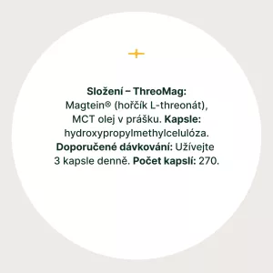 Hořčík ve formě L-threonát Magtein 270 kapslí Trime s.r.o.