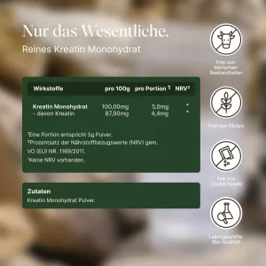 Kreatin monohydrát (250 g) Vetain GmbH