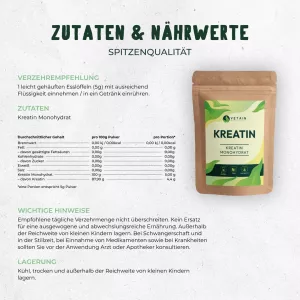 Kreatin monohydrát (250 g) Vetain GmbH