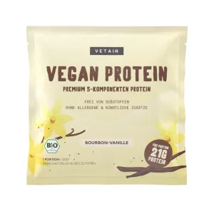 Veganský protein BIO (30 g) | / Bio vanilka z Madagaskaru, / Bio raw kakao, / Bio lesní plody, / Bio skořice
