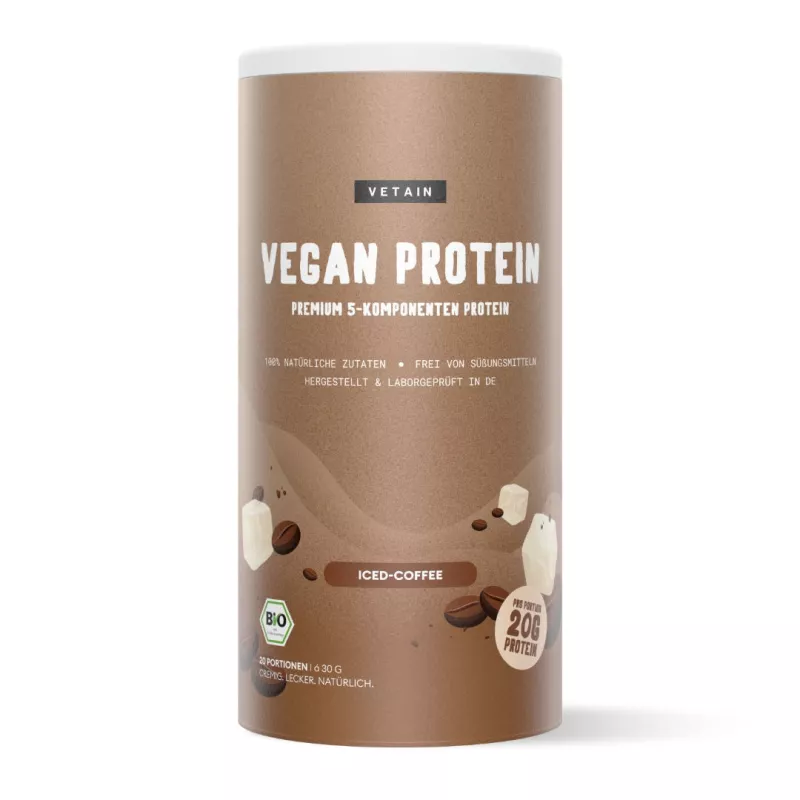 Veganský protein BIO (600g) - / Bio ledová káva Vetain GmbH