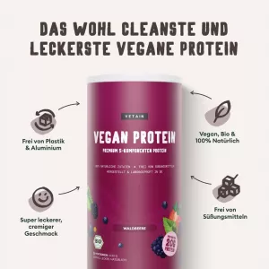 Veganský protein BIO (600g) Vetain GmbH