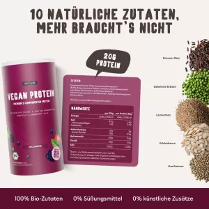 Veganský protein BIO (600g) Vetain GmbH