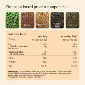 Veganský protein BIO (600g) Vetain GmbH Veganský protein BIO (600g) Vetain GmbH