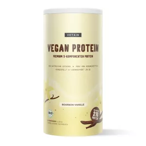 Veganský protein BIO (600g) | / Bio vanilka z Madagaskaru, / Bio raw kakao, / Bio lesní plody, / Bio ledová káva